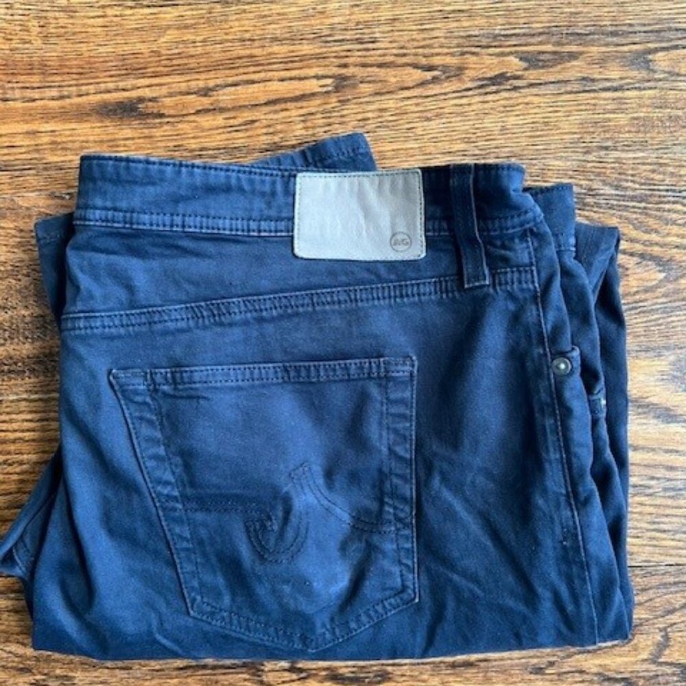 Lot of 2 AG Everett Slim Straight Pants- $215 each retail 42x32 (blue/brwn)